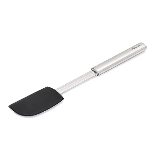 Image of Brabantia Profile Silicone Spatula with Matt Steel Handle - Heat Resistant, Flexible, Non-Scratch, Dishwasher-Safe Cooking Utensil