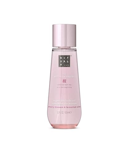 Image of RITUALS The Ritual of Sakura Super Dry Body Oil – Fast‑Absorbing, Ultra‑Moisturising Dry Oil – Rice Milk & Cherry Blossom Scent – Silky Soft, Radiant Skin; Head‑to‑Toe Massage, 100 ml