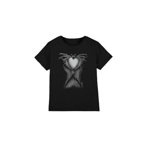 Image of The Nightmare Before Christmas Boys Jack Costume Unisex Kids T-Shirt, Black, 7-8 Years UK
