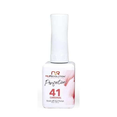 Image of NUREVOLUTION Perfection Soak Off Gel Polish 041 Cardinal – Professional UV/LED Classic Cardinal Red Gel Nail Polish, Long-Lasting, Chip-Resistant, High Shine Salon Finish