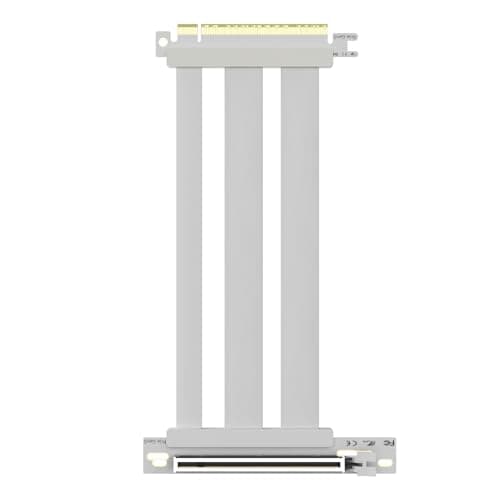 Image of GLOTRENDS 200mm PCIe 5.0 Riser Cable for RTX5090 RTX4090 RX9070 RX7900, Compatible with PCIe 5.0/4.0 GPUs, 90 Degree Right Angle for Vertical GPU Mount