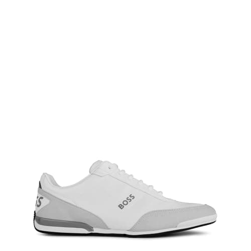 Image of BOSS Mens Classic Low Top Trainers Lace-Up White 9.5 (43.5)