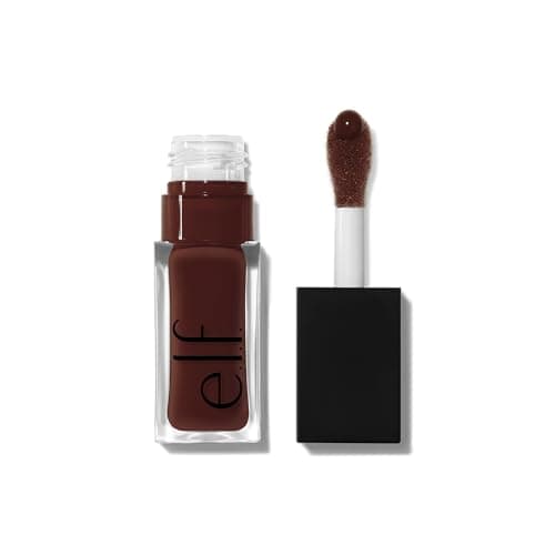 Image of e.l.f. Glow Reviver Lip Oil, Nourishing Tinted Lip Oil For A High-Shine Finish, Infused With Jojoba Oil, Vegan & Cruelty-Free, Hot as Fudge