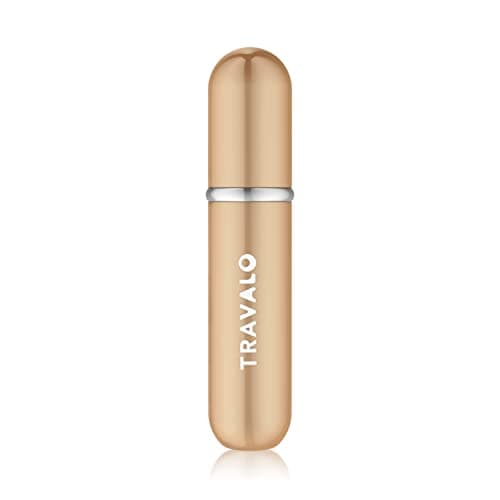Image of NOVA ENGEL Travalo - Classic Refillable Perfume Spray - Revamped refill system - High-Tech Aviation Material - Air Travel Explosive Free Perfume Atomizer - Glass free- Gold - Unisex - 0.13oz,m