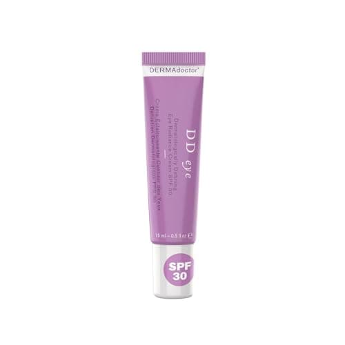 Image of DERMAdoctor DD Eye Radiance Cream SPF 30 – Brightening, Hydrating & Protective Eye Cream for Dark Circles & Puffiness – Mineral Sunscreen, Fragrance-Free – 15 millilitres (20279EU)