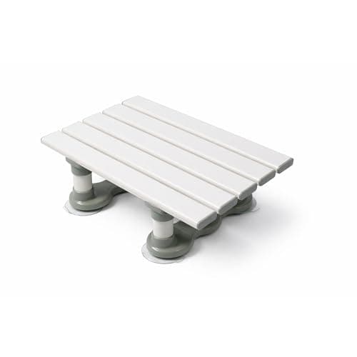 Image of Aidapt Medina Bath Seat – Extra Height for Easy Bath Access, Reinforced Slatted Design, Secure 4 Suction Caps, Durable Plastic Construction, 190kg Weight Limit