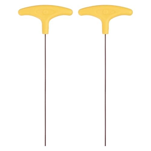Image of sourcing map 2 Pcs T-Handle Hex Key Wrench 2mm Metric S2 Steel Extra Long Arm Yellow T-Key Flat End Inner Hexagon Spanner Repairing Tool for Home Auto Maintenance Bike Motorcycle Repair