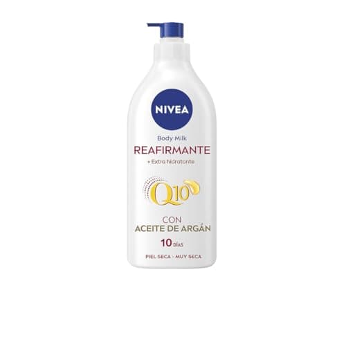 Image of NIVEA Q10 Argan Oil Body Milk Firming + Extra Moisturising (400 ml), Firming Body Lotion for Dry Skin, Nourishing Body Cream