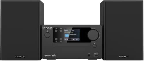 Image of KENWOOD M-725DAB-B, 25 W RMS, Micro Hi-Fi System, Night Black - DAB+/UKW-RDS, CD, USB, Bluetooth, TFT Display, 2-way Bass Reflex Speaker, Remote Control