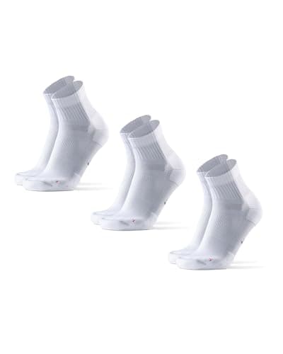 Image of DANISH ENDURANCE Cushioned Running Socks for Long Distances, Anti-Blister, for Men & Women, Unisex, 3 or 5 Pack, White, 9-12