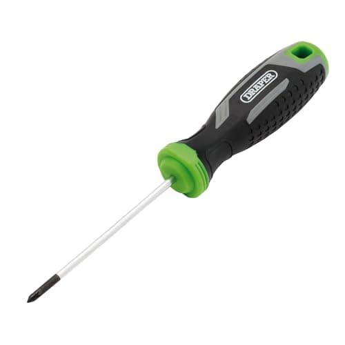 Image of Draper Pozi Soft Grip Screwdriver, PZ0 x 75mm - 13369 - Magnetic Tip, CRV Blade