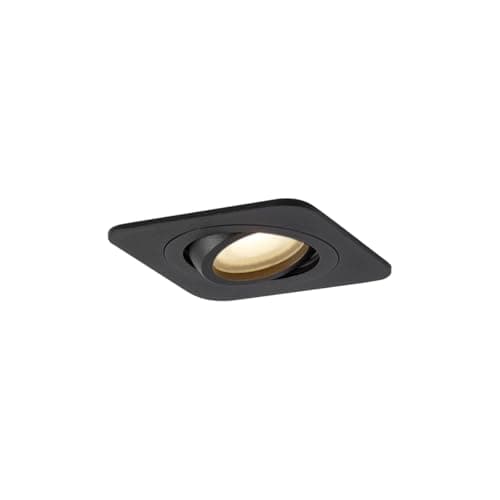 Image of Qazqa recessed Spotlight, Downlight - Alberto - Black, gu10, max. 10W, 9cm, Square, IP44, Bathroom and Garage Basement