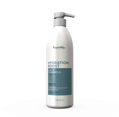 Image of Knight & Wilson Salon Size Professional Hydration Boost Shampoo 1000ml. Moisturizing & Hydrating Shampoo for Dry Hair & Scalp with Vitamin B5