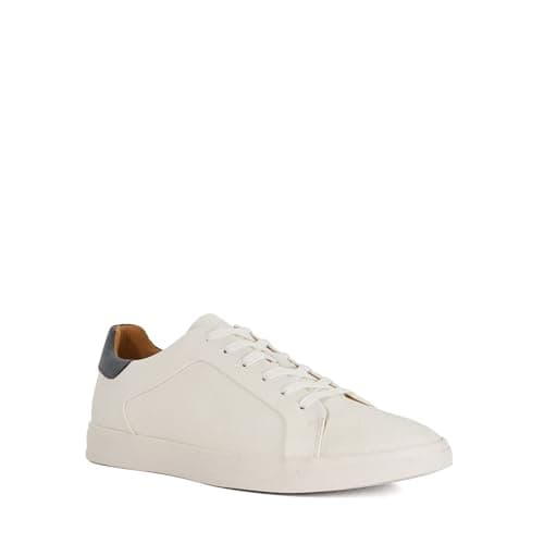 Image of Dune London Mens Traces Lace-Up Trainers Size UK 10 White