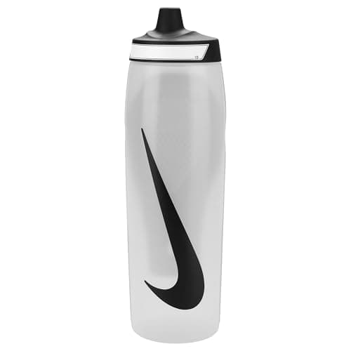 Image of Nike Refuel Bottle Grip 32oz 946 ml Water Bottle Sports Bottle Training Fitness Non-slip Grip, Natural/Black/Black