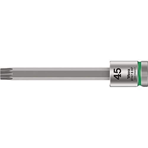 Image of Wera 05003071001 8767 B Holding Function Torx Zyklop Bit-Socket, Green, 3/8-Inch, TX 45 x 100 mm