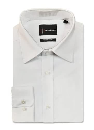 Image of Trendimark Men's Formal Long Sleeve White Shirt | Collar Size 14.5 (16)
