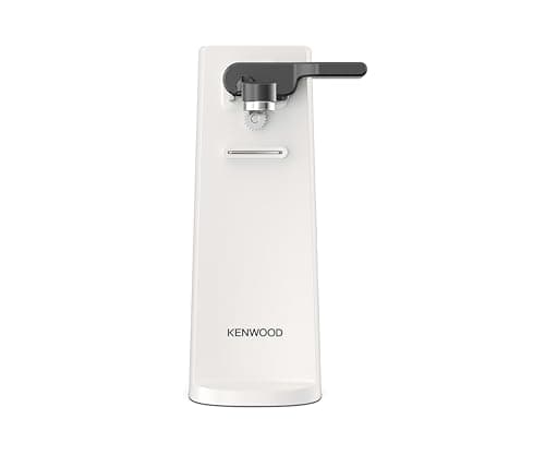 Image of Kenwood Electric Can Opener CAP80.000WH, Multifunctional Kitchen Assistant 3-in-1 with Integrated Knife Sharpener, Can Opener and Bottle Opener, with Cord Storage, White