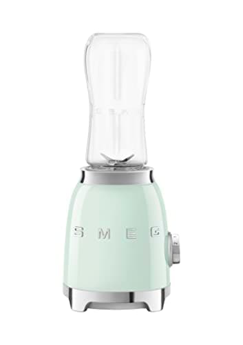 Image of Smeg PBF01PGUK Retro 50’s Style Personal Blender, 2 x Bottles-To-Go, 2 Speed Settings, 600ml, 300W, Pastel Green