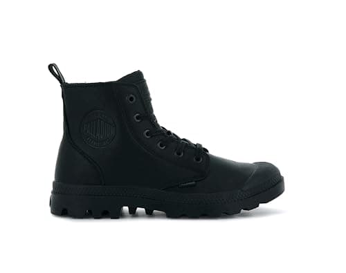 Image of Palladium Unisex Pampa Zip Leather Sneaker Boots, black, 10 UK