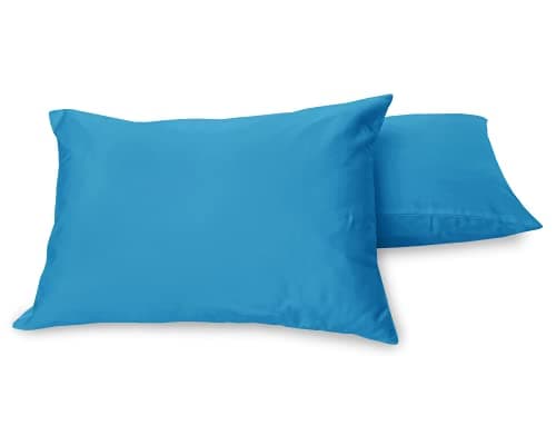 Image of Luxury 200 Thread Count Egyptian Cotton bedding Soft Pair Of Pillowcases (Teal, Pillowcases: 50x75cm)