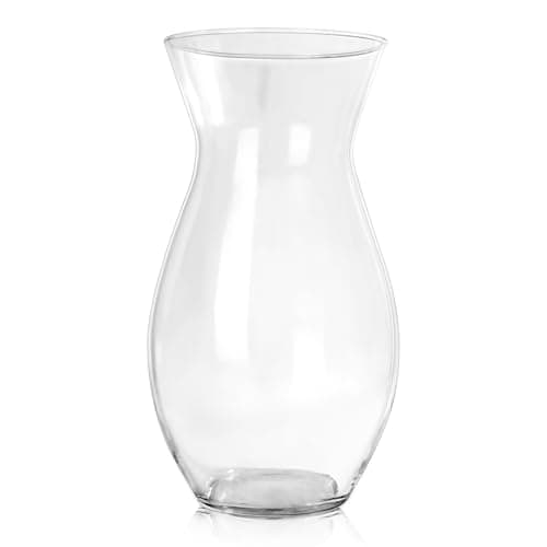 Image of DARENYI Clear Flower Vase 23cm Glass Vase Modern Home Decor for Home, Office, Wedding
