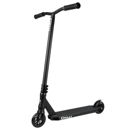 Image of Chilli Pro | All Star Reaper Scooter | Premium Stunt Scooter for Beginners to Intermediate Riders | Ages 8+ | Spider HIC Compression | Grim Black