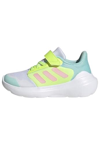 Image of adidas Unisex Kids TENSAUR Run 3.0 Shoes Children, Cloud White/Clear Pink/Hi-Res Yellow, 13 UK Child
