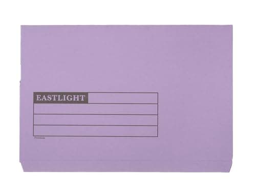 Image of Eastlight Foolscap Full-Flap Manilla Document Wallet, Box 50, Colour Purple