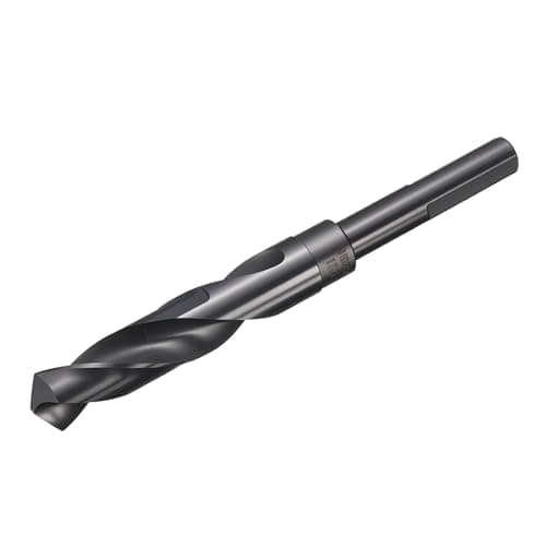 Image of sourcing map 17.5mm Drill Bit 12mm Reduced Shank 3-Flat M35 5% Cobalt High-Speed Steel Twist Nitriding Black 118° Bits for Hard Metal Stainless Steel,1pcs