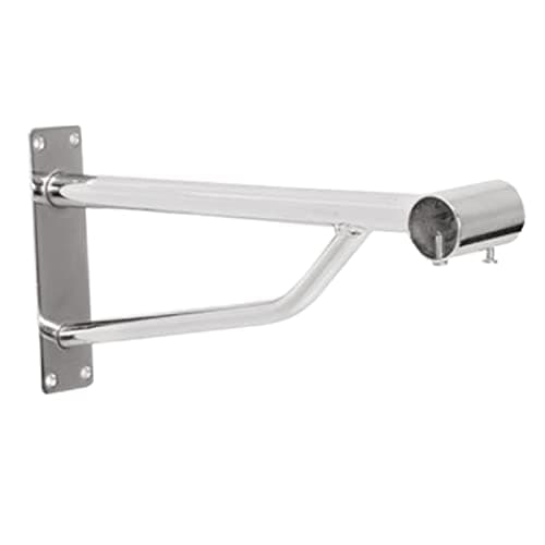 Image of 25mm or 1 inch Premier Heavy Duty Wall FIX Chrome Support ARM Bracket for 25MM Diameter Tube, Walk in Wardrobe Chrome TUBING Hanging Rail System for Shops, Home and Retail (1 x 25mm Tube Bracket)