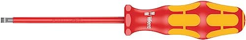 Image of Wera 006121 Kraftform 160 VDE Insulated Screwdriver Slotted Tip 5.5mm /200mm