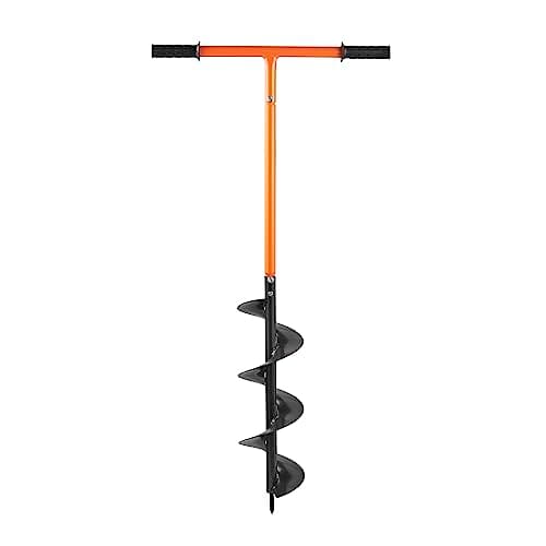 Image of VonHaus Fence Post Auger – Manual Post Hole Digger for Gardening, Garden Flower Planting, Bulb Planting, Umbrellas, Ice, Mixing Fertilizer – 1050mm x 150mm