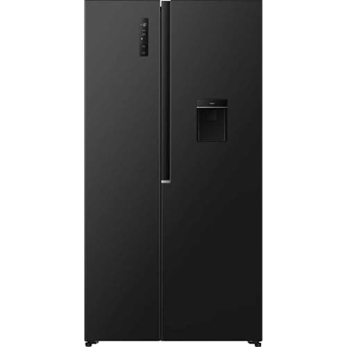 Image of Fridgemaster American Fridge Freezer - Black - E Rated