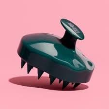 Image of Scalp Massage Brush, Silicone Hair Shampoo Brush with Soft Bristles, Green