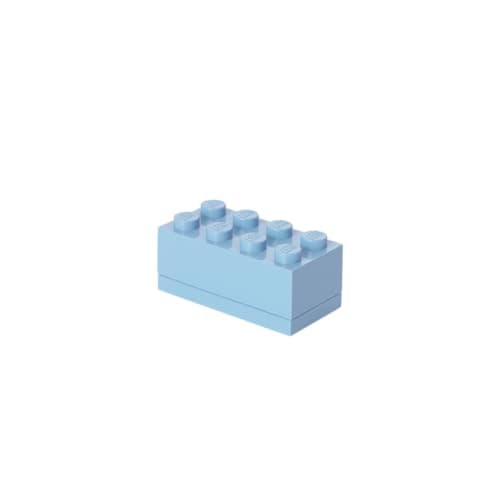 Image of LEGO Mini Box 8 Knobs Light Royal Blue - Versatile Small Storage Box for Snacks, Jewellery, Hair Accessories, and Souvenirs - Easy to Clean, 46x92x43 mm
