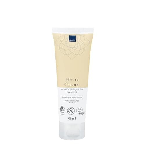Image of Abena Hand Cream | 75ml | Hand Moisturiser for Sensitive and Dry Hands | Fragrance Free Hand Lotion | Hand and Nail Cream Containing 21% Lipids and Glycerin | Hand Cream for Very Dry Hands