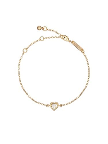 Image of Ted Baker Hansa Crystal Heart Bracelet For Women (Gold/Crystal)