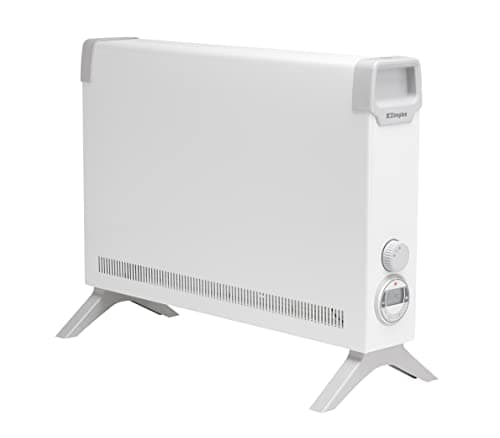 Image of Dimplex ML2TSTIE7 2kW Convector Heater, Electric Freestanding & Wall Mountable Plug In Electric Heater, with Thermostat, Electronic Timer, Portable or Fixed, Quiet, Slim and Lightweight, White