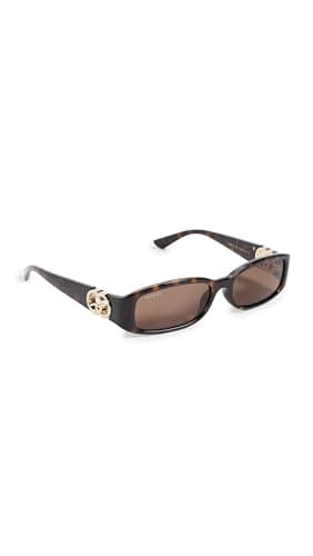 Image of Gucci Women's Gg1661s Sunglasses, Havana, 56