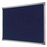 Image of Banner Felt Noticeboard 900X1200Mm Aluminium Frame Blue Ref Fa0543170 Each