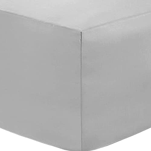 Image of DTEX HOMES Polycotton Fitted sheets Ultra Soft 12”/30cm Bed Sheets, Silver-Single