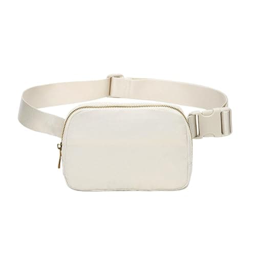 Image of Uwiyo Bumbags for Ladies Belt Bag for Women Men Small Crossbody Bags for Women Fashion Fanny Pack Waist Bag with Adjustable Strap for Travel Outdoors Running Hiking (Beige)