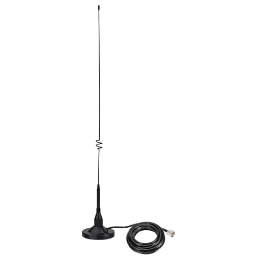 Image of Bingfu Dual Band Mobile Radio Antenna VHF UHF 136-174MHz 400-460MHz, 53cm Vehicle Ham Antenna with Magnetic Base, 5m RG58 Cable, PL259 Connector for Two-Way Radios and Amateur Communication Devices