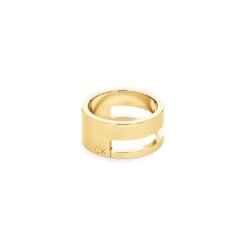 Image of Calvin Klein Women's GEOMETRIC ESSENTIALS Collection Ring in Yellow Gold - 35000679B