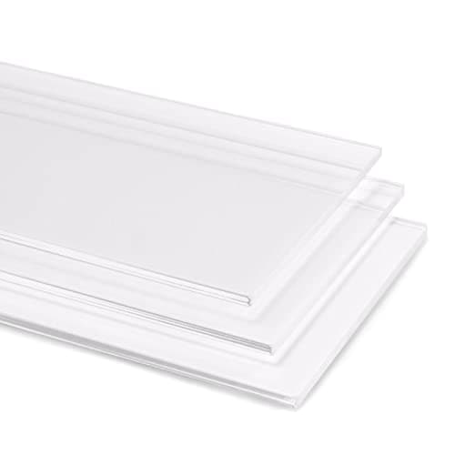 Image of 5mm Plexiglas Clear Transparent Gloss Acrylic Perspex Plastic Sheet Panel with Finished Polished Edges - Various Sizes (60cm x 40cm)