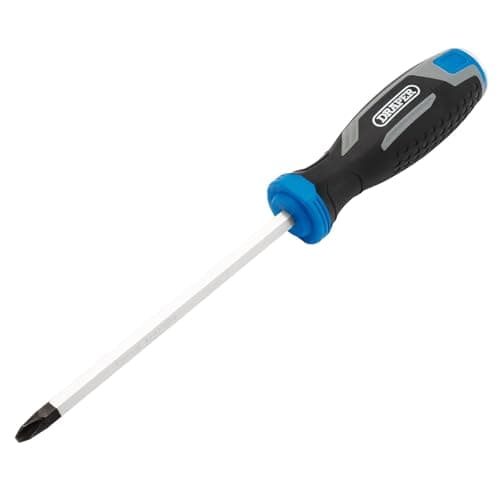 Image of Draper Pound Thru Phillips Soft Grip Screwdriver, PH3 x 150mm - 13446 - Magnetic Tip, CRV Blade