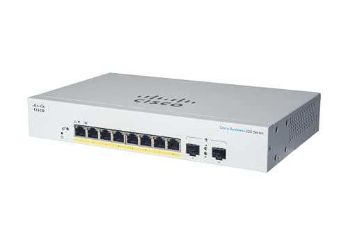 Image of Cisco Business CBS220-8T-E-2G Smart Switch | 8 Port GE | 2x1G Small Form-Factor Pluggable (SFP) | 3-Year Limited Hardware Warranty (CBS220-8T-E-2G-UK)
