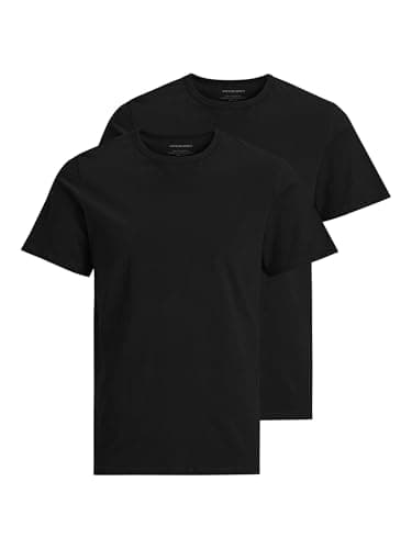 Image of JACK & JONES 2 Pack Basic T-Shirt (Black, XL)