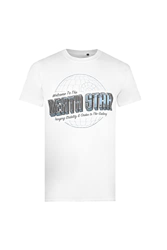 Image of Cotton Soul Star Wars Welcome to The Death Star, Unisex T Shirt, White, XX-Large